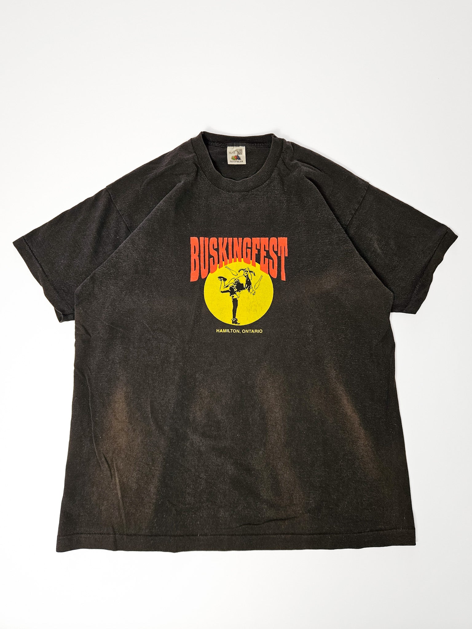 1990s Vintage Fruit of the Loom T-shirt ''BuskingFest '' [XL]