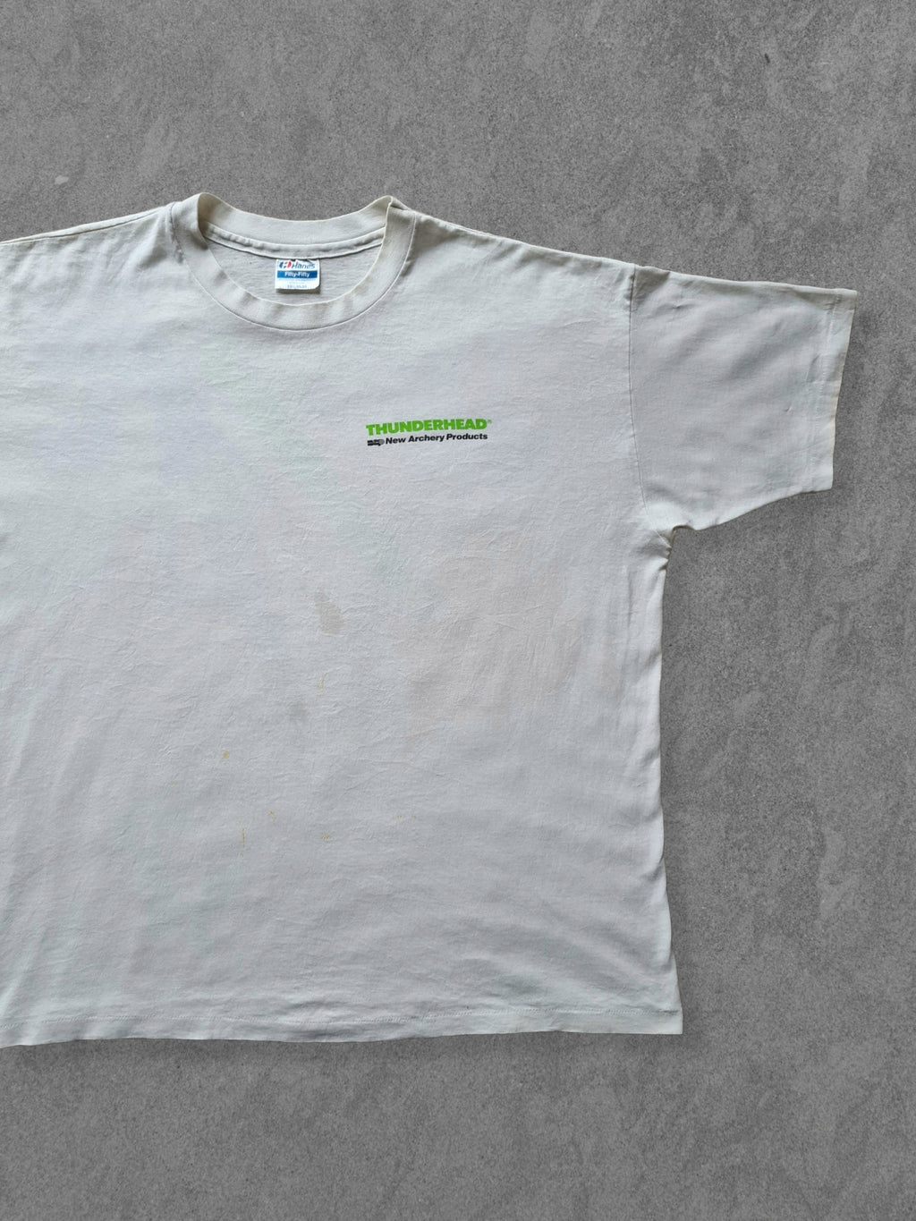 De vintage winkel met tweedehands kleding uit de thrift | 1989 HANES ''THUNDERHEAD'' T-SHIRT [XL] T-SHIRT
