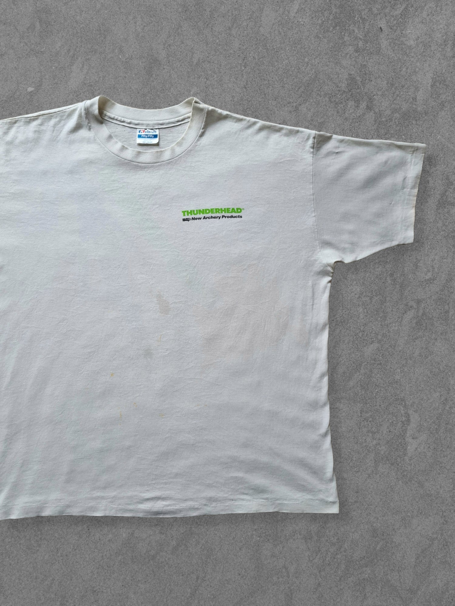 De vintage winkel met tweedehands kleding uit de thrift | 1989 HANES ''THUNDERHEAD'' T-SHIRT [XL] T-SHIRT