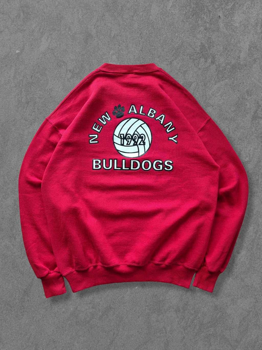 De vintage winkel met tweedehands kleding uit de thrift | 1992 JERZEES ''NEW ALBANY BULLDOGS'' SWEATSHIRT [XL] SWEATSHIRT