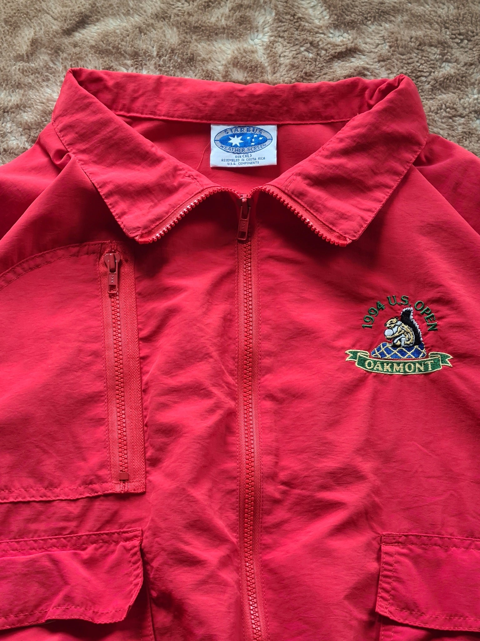 De vintage winkel met tweedehands kleding uit de thrift | 1994 STARBUS ''OAKLAND U.S. OPEN'' JACKET [XL] OUTERWEAR