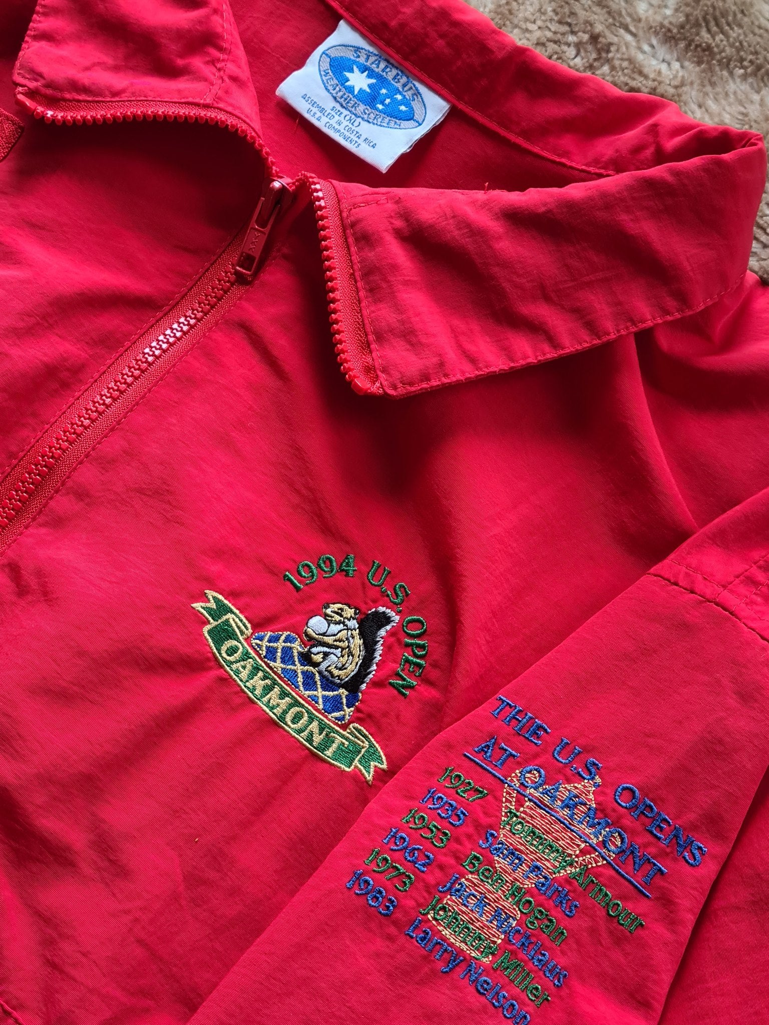 De vintage winkel met tweedehands kleding uit de thrift | 1994 STARBUS ''OAKLAND U.S. OPEN'' JACKET [XL] OUTERWEAR