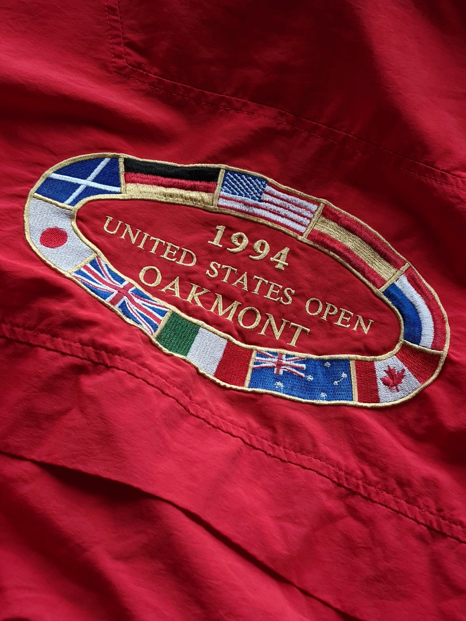 De vintage winkel met tweedehands kleding uit de thrift | 1994 STARBUS ''OAKLAND U.S. OPEN'' JACKET [XL] OUTERWEAR