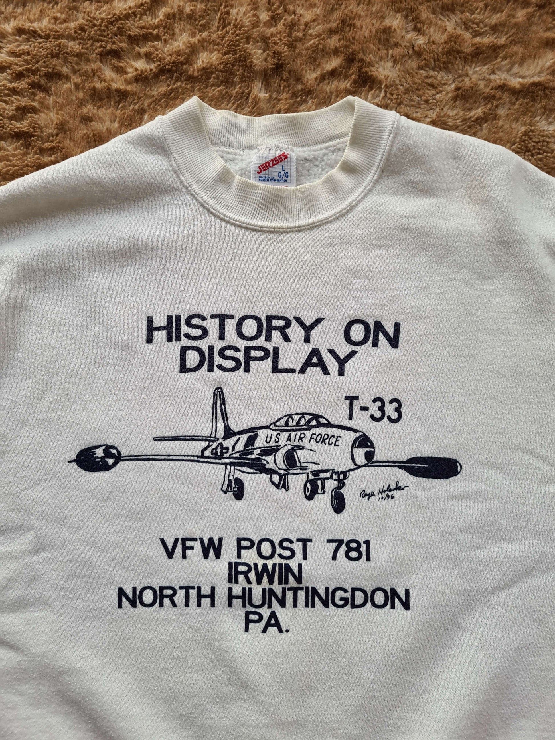 De vintage winkel met tweedehands kleding uit de thrift | 1996 JERZEES "U.S. AIR FORCE" SWEATSHIRT [L] SWEATSHIRT