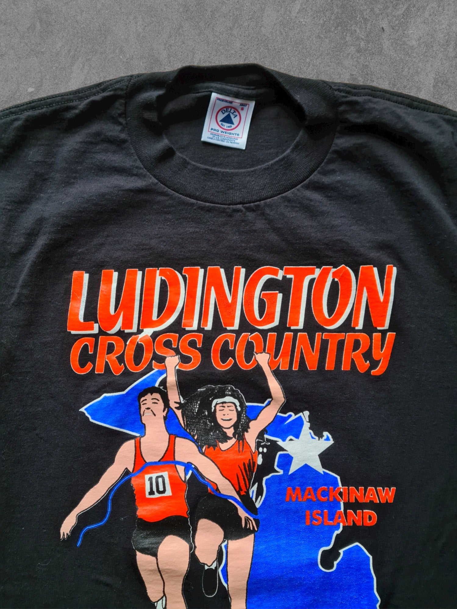 De vintage winkel met tweedehands kleding uit de thrift | 1999 DELTA "LUDINGTON CROSS COUNTRY" T-SHIRT [S] T-SHIRT