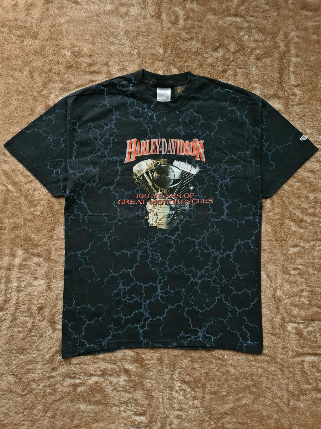 De vintage winkel met tweedehands kleding uit de thrift | 2002 HARLEY DAVIDSON ''100 YEARS'' T-SHIRT [XL] T-SHIRT