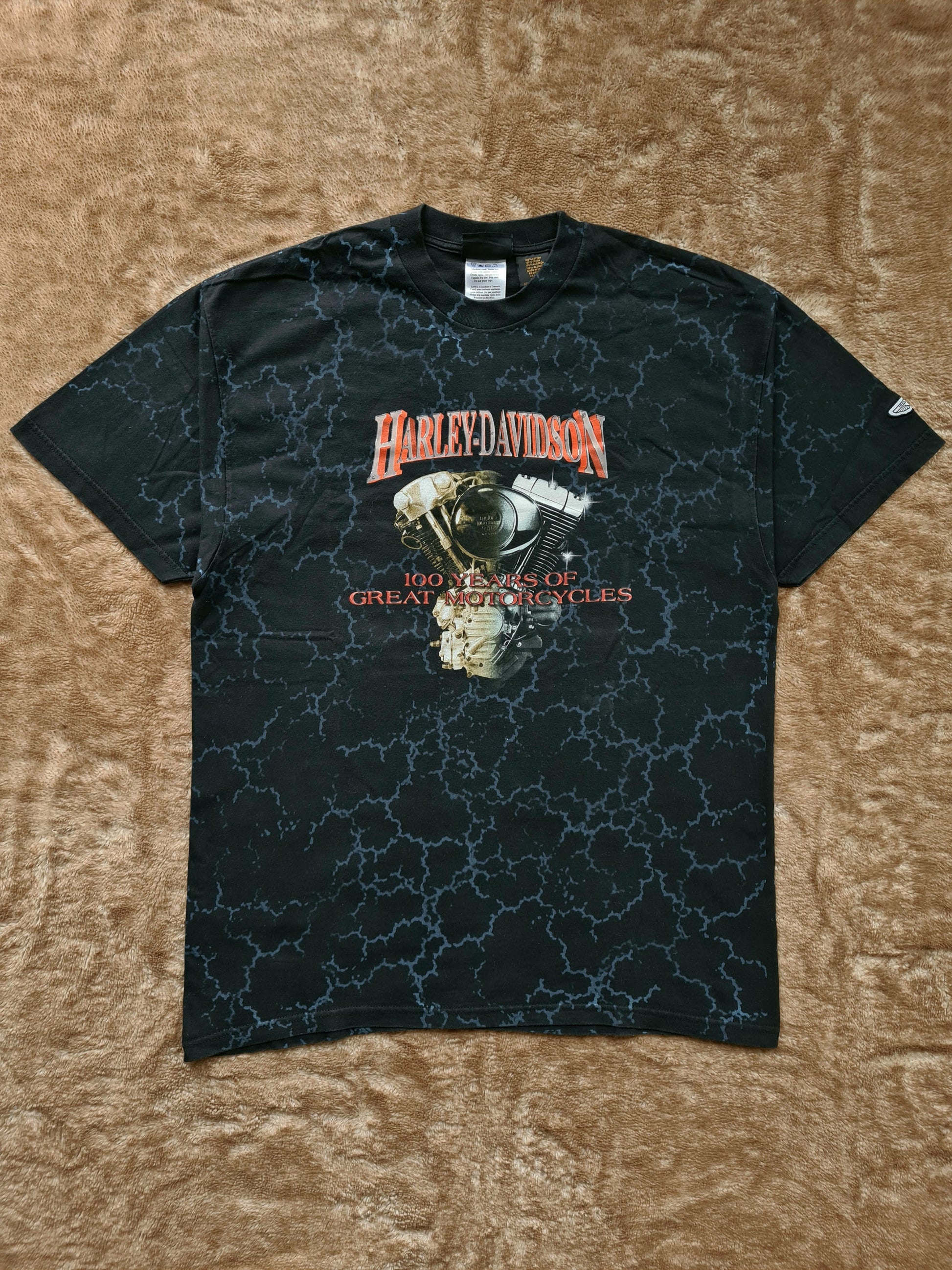 De vintage winkel met tweedehands kleding uit de thrift | 2002 HARLEY DAVIDSON ''100 YEARS'' T-SHIRT [XL] T-SHIRT