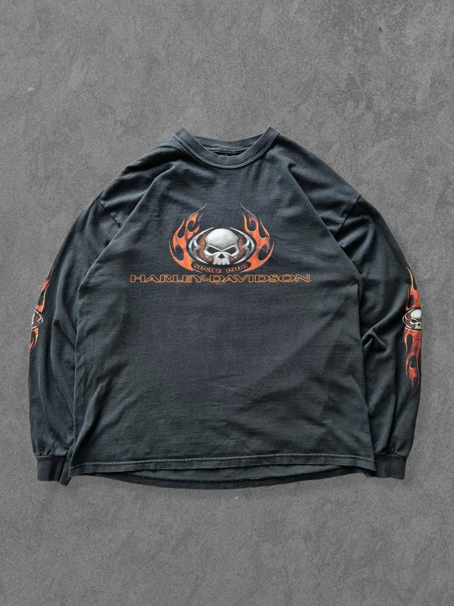De vintage winkel met tweedehands kleding uit de thrift | 00s HARLEY DAVIDSON ''ARIZONA'' LONGSLEEVE [XL] T-SHIRT