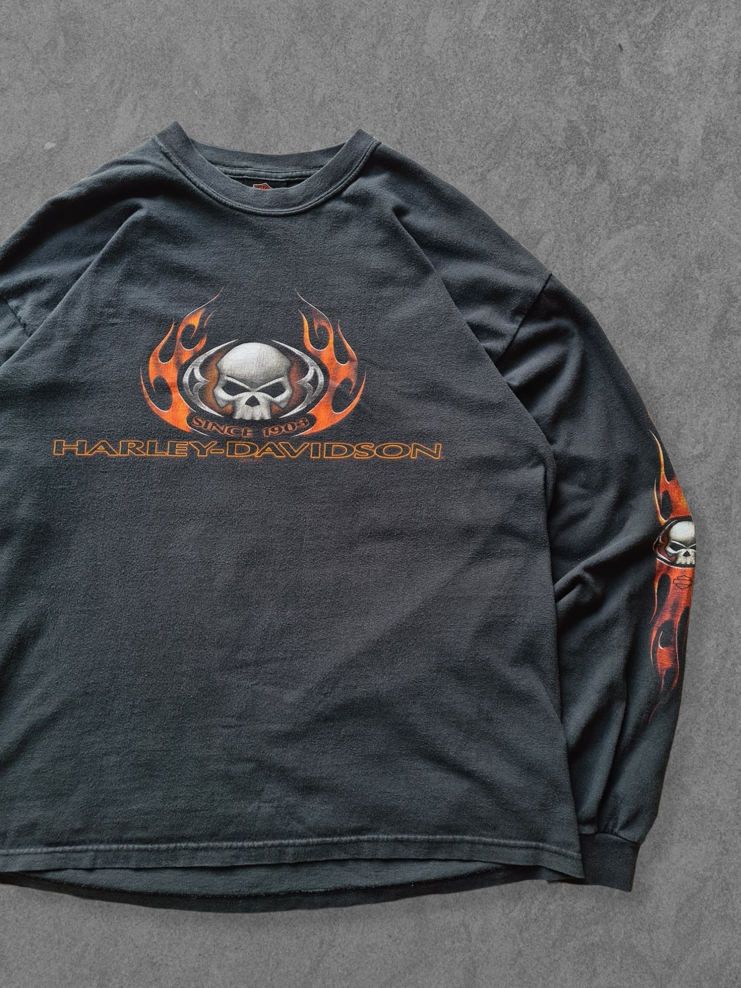 De vintage winkel met tweedehands kleding uit de thrift | 00s HARLEY DAVIDSON ''ARIZONA'' LONGSLEEVE [XL] T-SHIRT