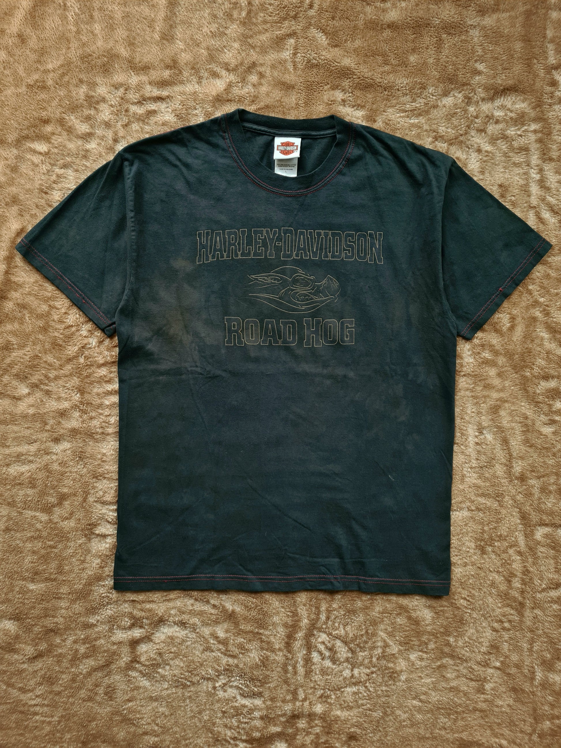 De vintage winkel met tweedehands kleding uit de thrift | 2006 HARLEY DAVIDSON ''ROAD HOG'' T-SHIRT [L] T-SHIRT