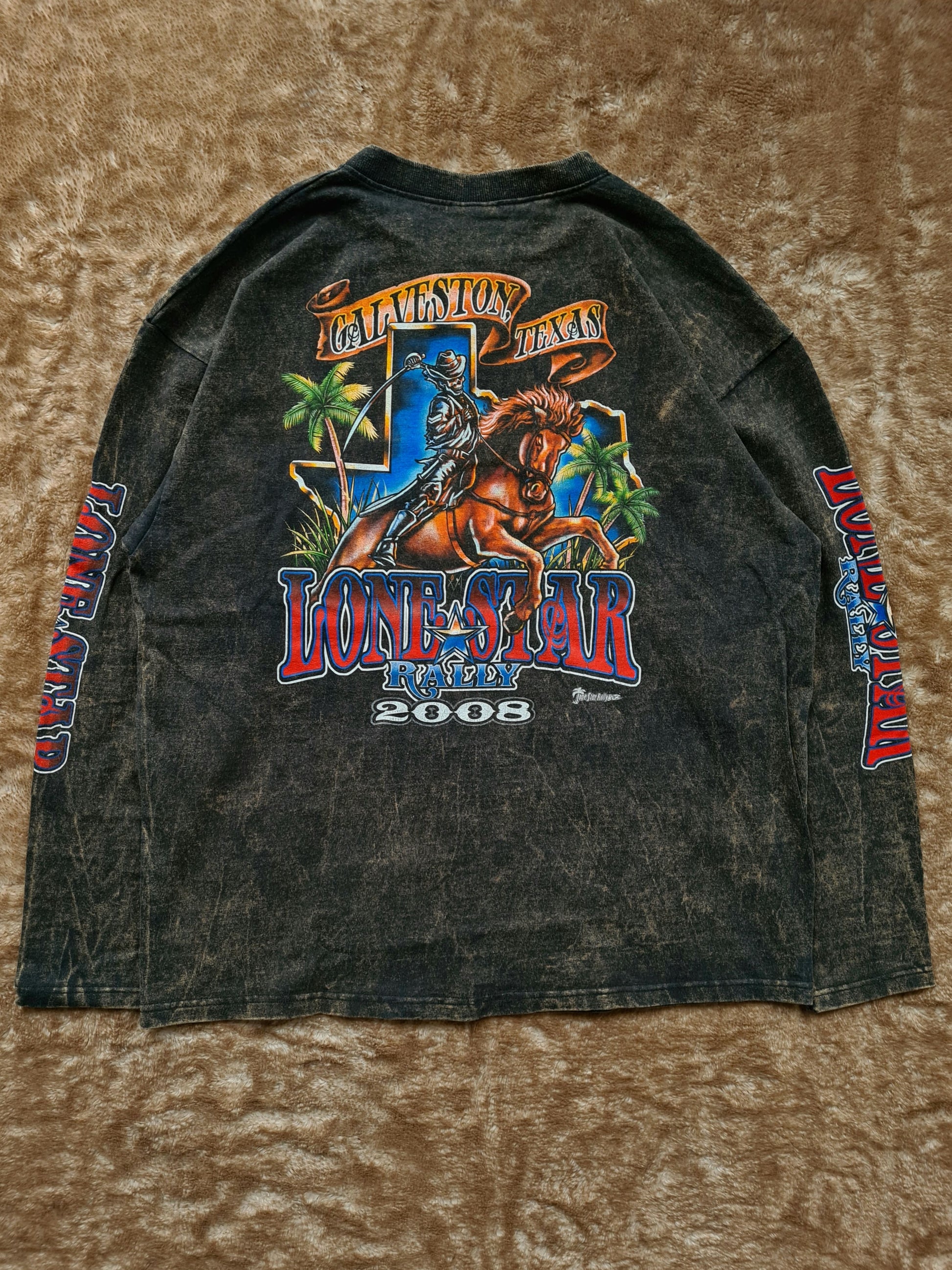 De vintage winkel met tweedehands kleding uit de thrift | 2008 ANVIL ''LONE STAR RALLY'' LONGSLEEVE [XL] SWEATSHIRT
