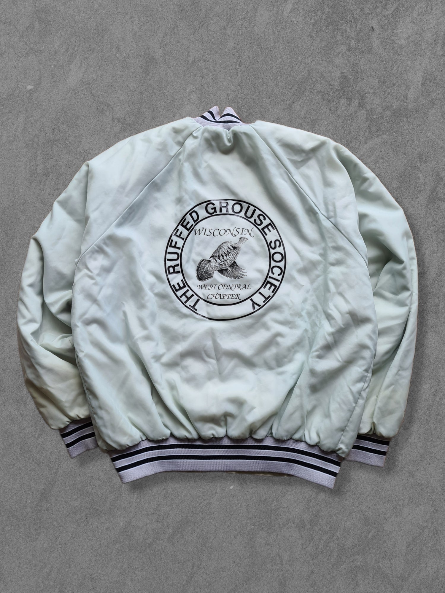 De vintage winkel met tweedehands kleding uit de thrift | 80s ANYWEAR ''GROUSE SOCIETY'' BOMBER JACKET [XL] OUTERWEAR