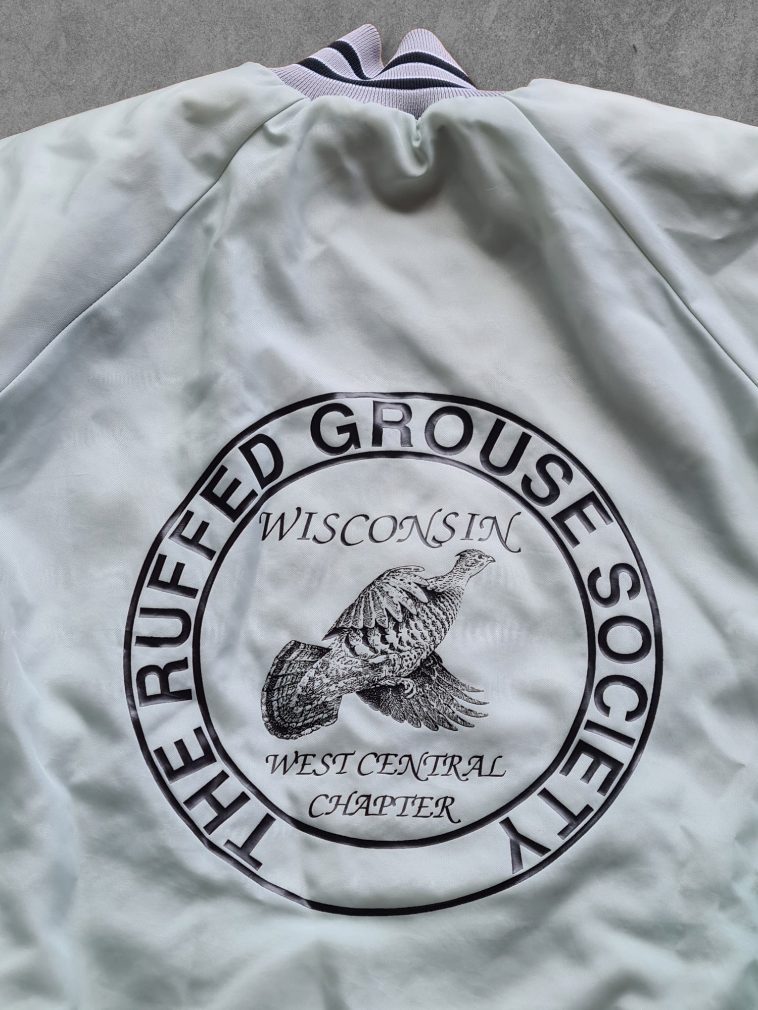 De vintage winkel met tweedehands kleding uit de thrift | 80s ANYWEAR ''GROUSE SOCIETY'' BOMBER JACKET [XL] OUTERWEAR