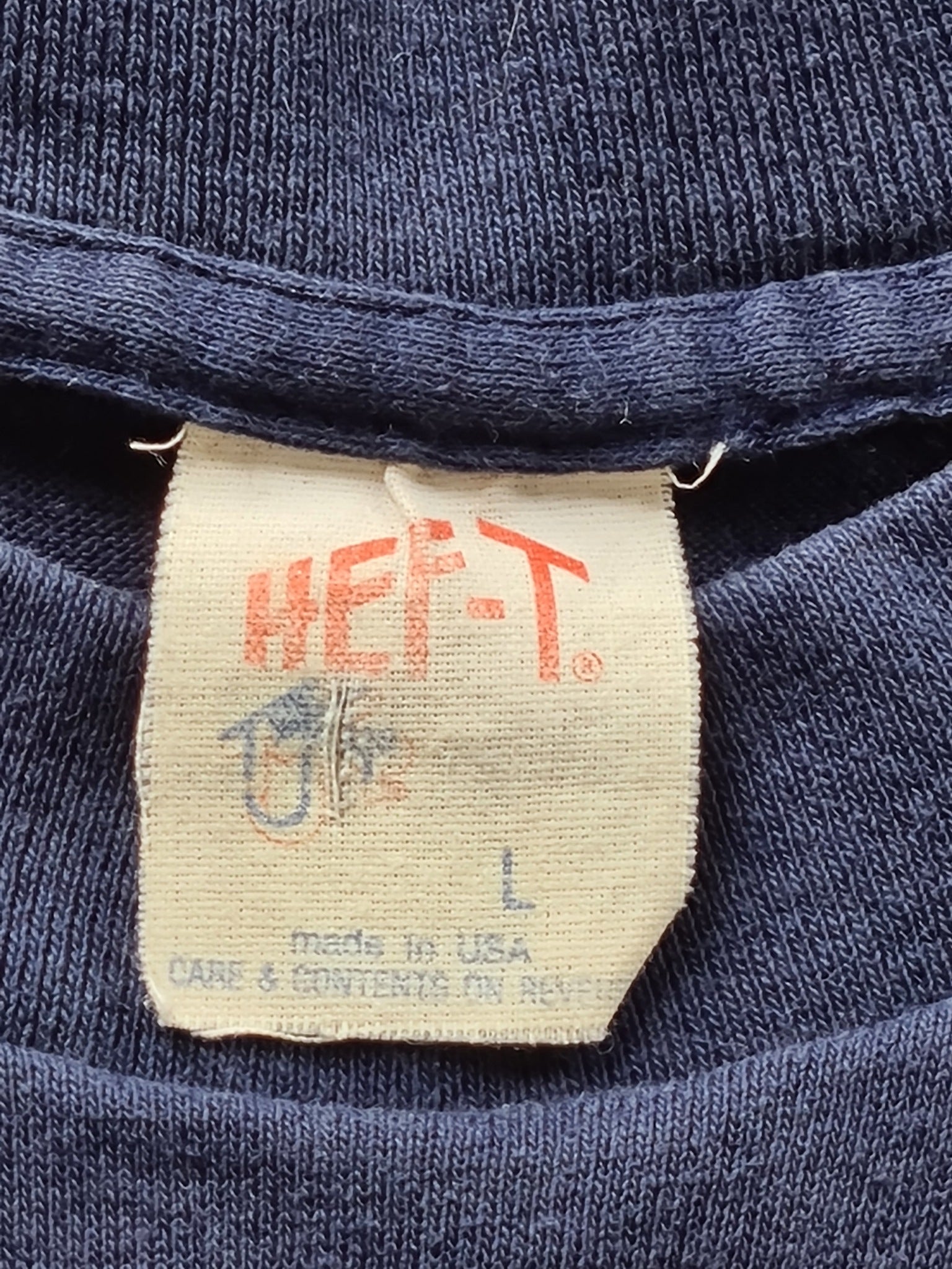De vintage winkel met tweedehands kleding uit de thrift | 80s HEF-T BY TEE JAYS ''PIG'' T-SHIRT [L] T-SHIRT