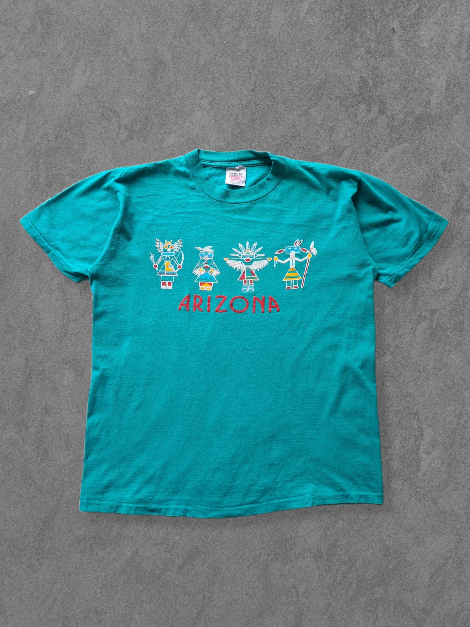 De vintage winkel met tweedehands kleding uit de thrift | 80s ONEITA ''ARIZONA'' T-SHIRT [XL] T-SHIRT
