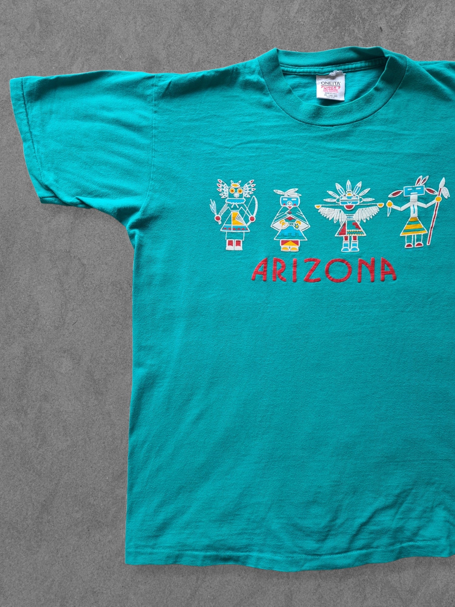 De vintage winkel met tweedehands kleding uit de thrift | 80s ONEITA ''ARIZONA'' T-SHIRT [XL] T-SHIRT