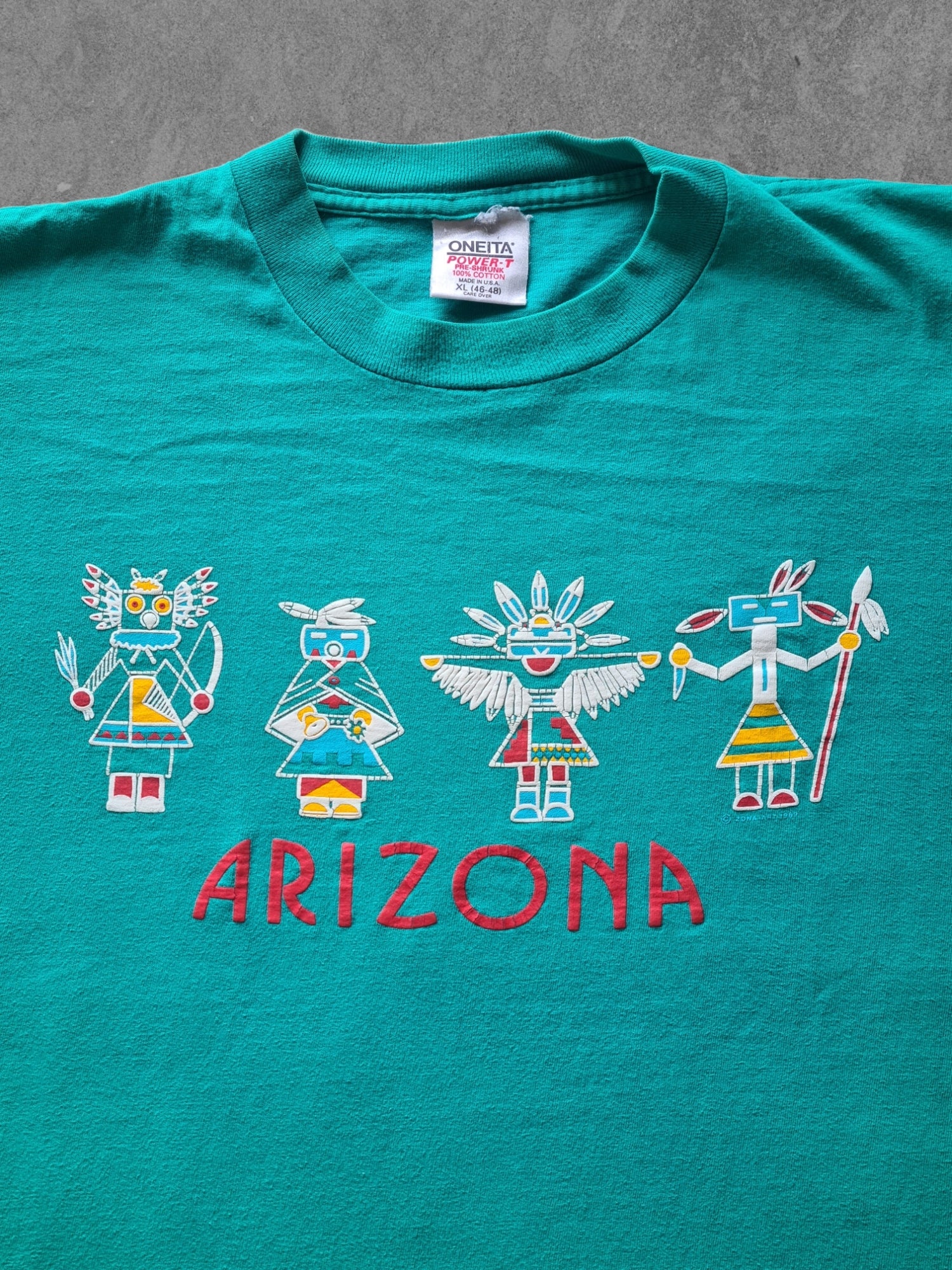 De vintage winkel met tweedehands kleding uit de thrift | 80s ONEITA ''ARIZONA'' T-SHIRT [XL] T-SHIRT