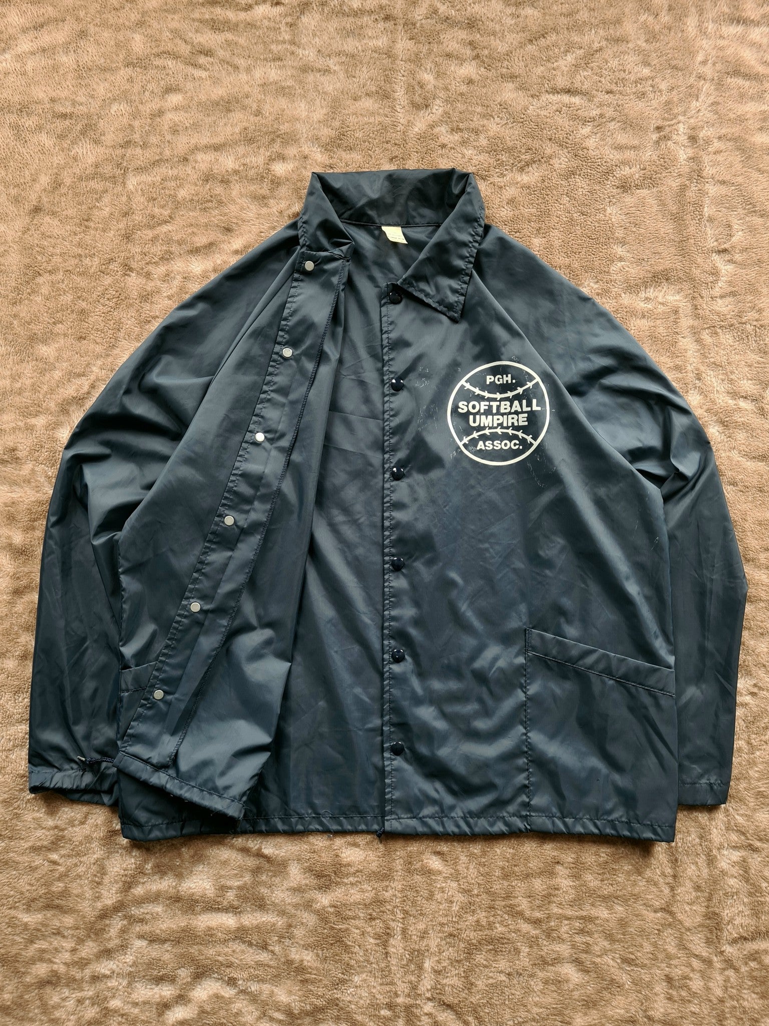 De vintage winkel met tweedehands kleding uit de thrift | 80s PITTSBURGH UMPIRE COACH JACKET [XL] OUTERWEAR