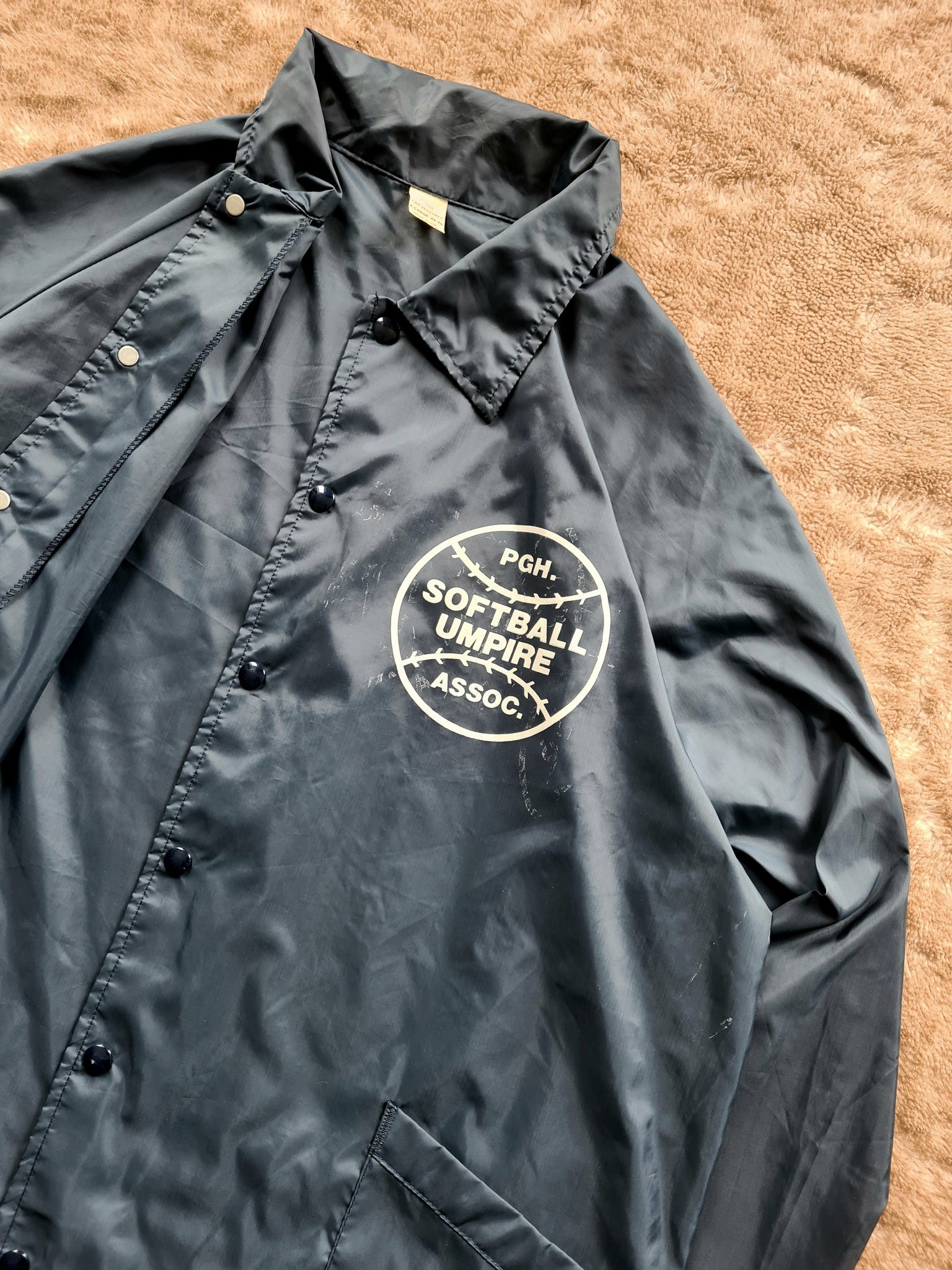 De vintage winkel met tweedehands kleding uit de thrift | 80s PITTSBURGH UMPIRE COACH JACKET [XL] OUTERWEAR