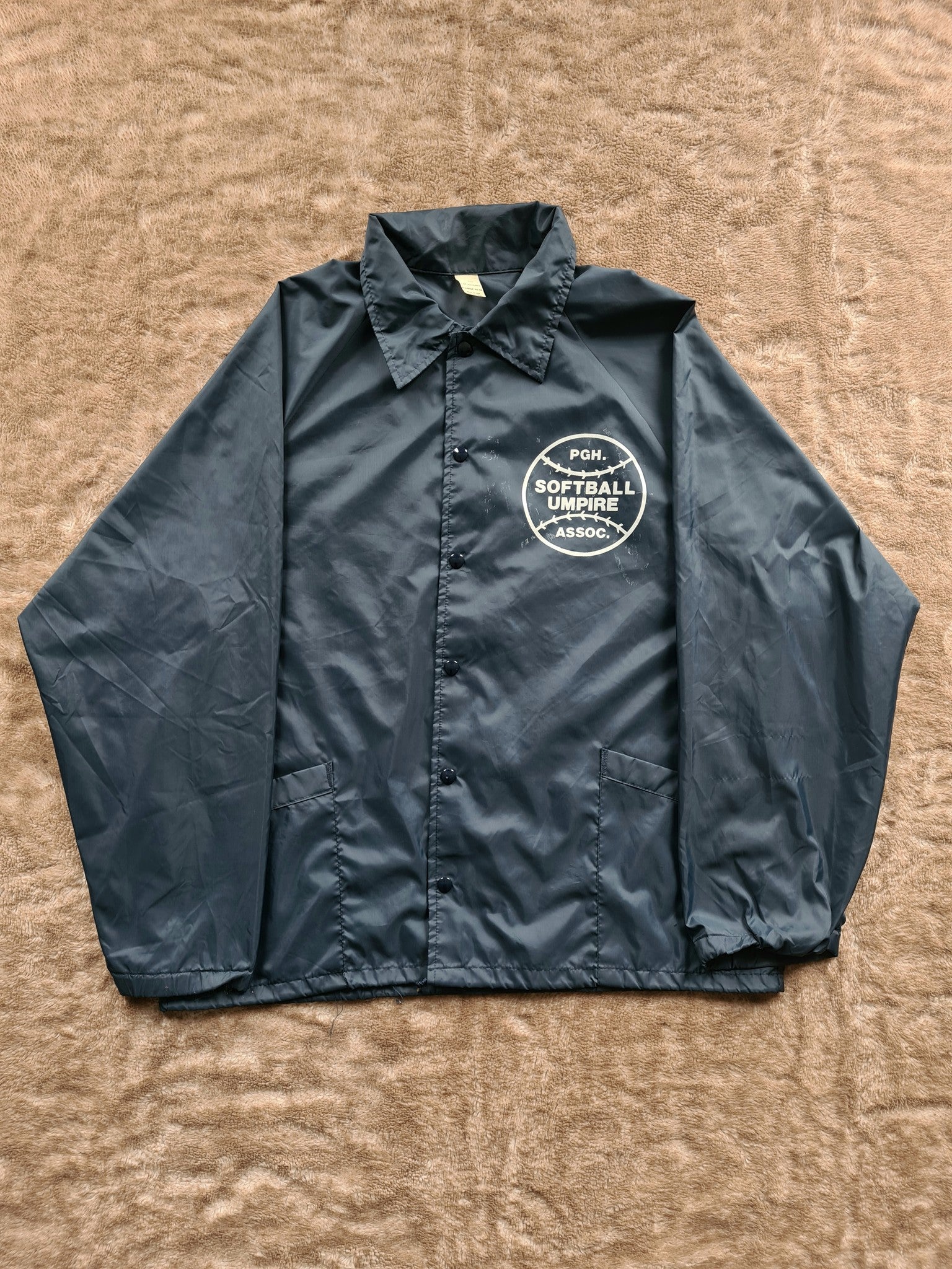 De vintage winkel met tweedehands kleding uit de thrift | 80s PITTSBURGH UMPIRE COACH JACKET [XL] OUTERWEAR