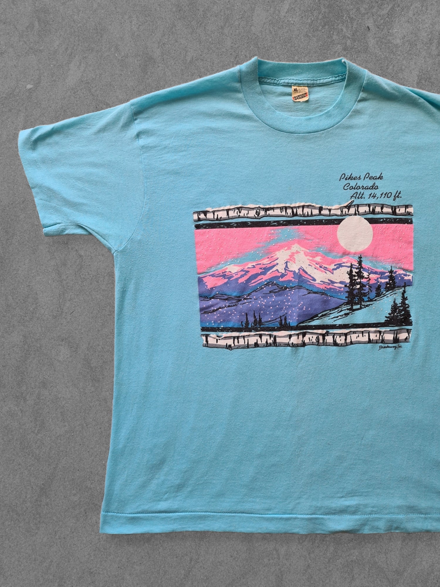 De vintage winkel met tweedehands kleding uit de thrift | 80s SCREEN STARS ''PIKES PEAK'' T-SHIRT [XL] T-SHIRT