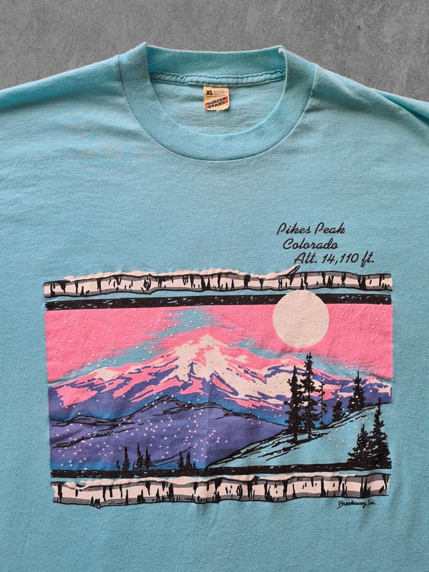 De vintage winkel met tweedehands kleding uit de thrift | 80s SCREEN STARS ''PIKES PEAK'' T-SHIRT [XL] T-SHIRT
