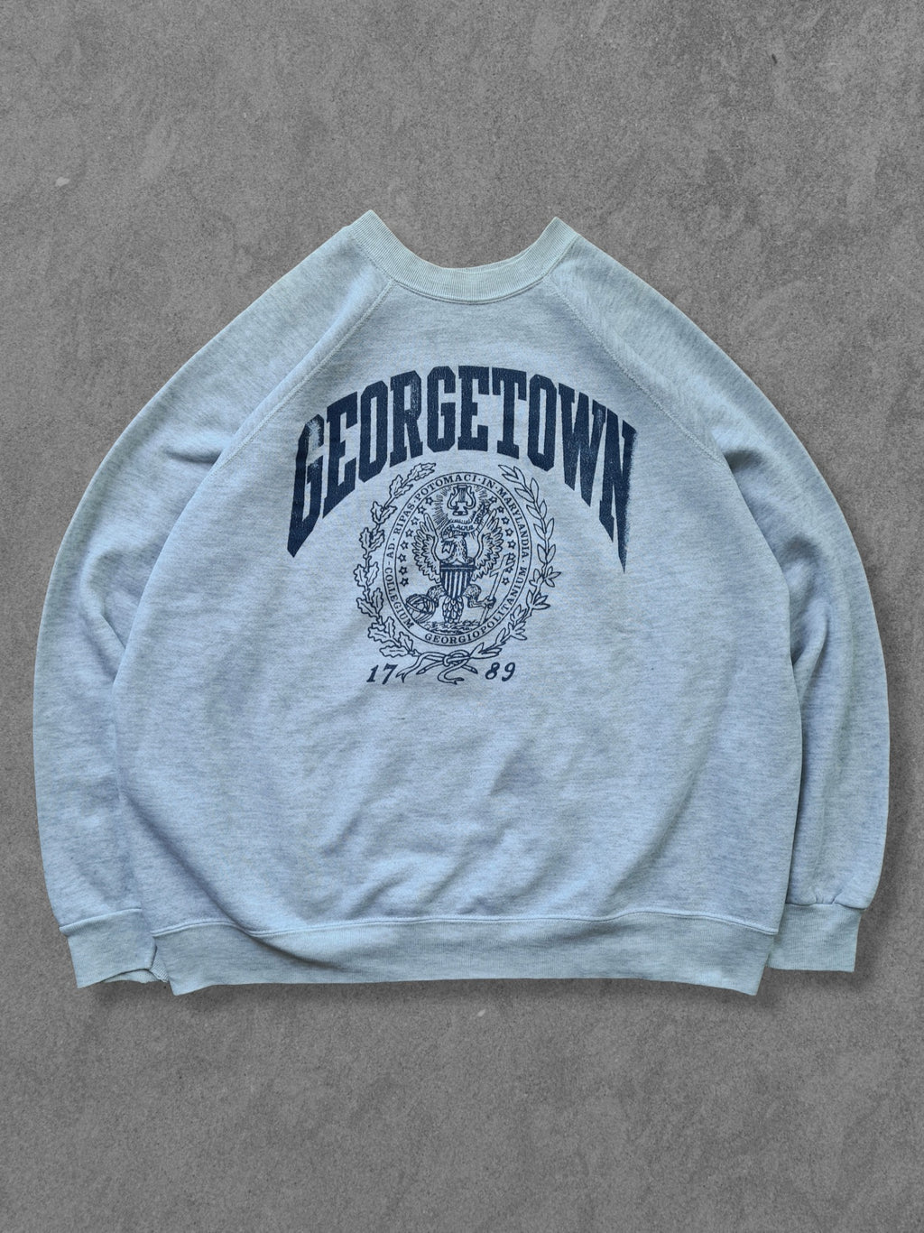 De vintage winkel met tweedehands kleding uit de thrift | 80s TULTEX ''GEORGETOWN UNIVERSITY'' SWEATSHIRT [XL] SWEATSHIRT