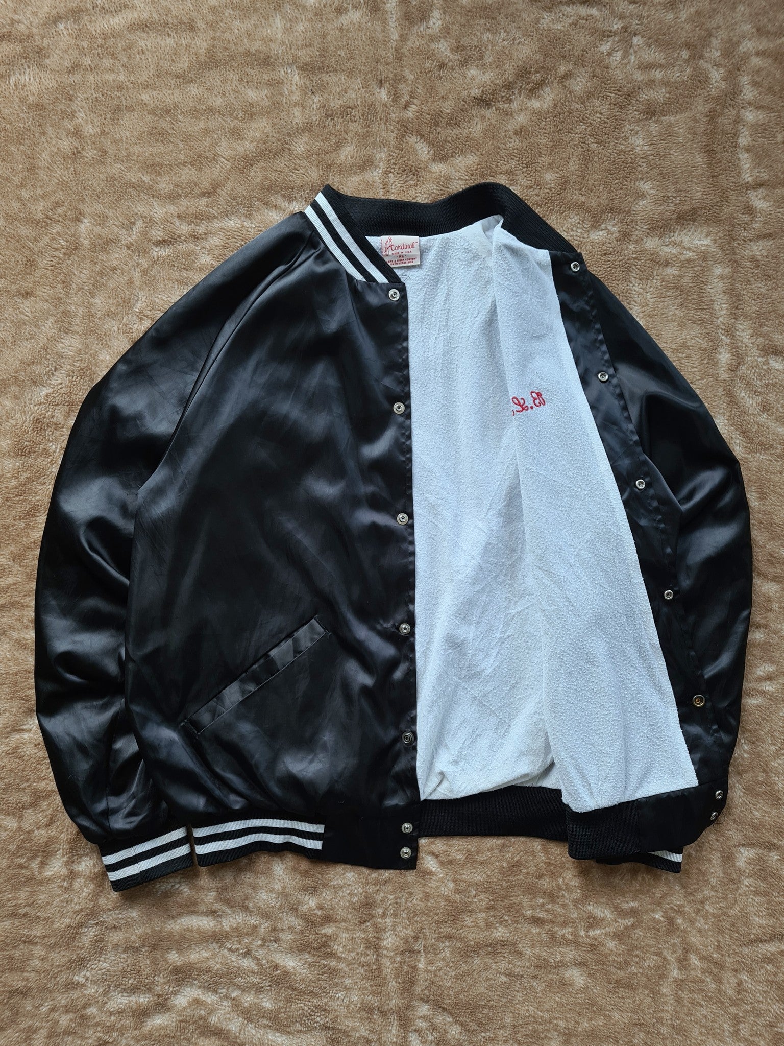 De vintage winkel met tweedehands kleding uit de thrift | 90s CARDINAL FADED BOMBER JACKET [XL] OUTERWEAR