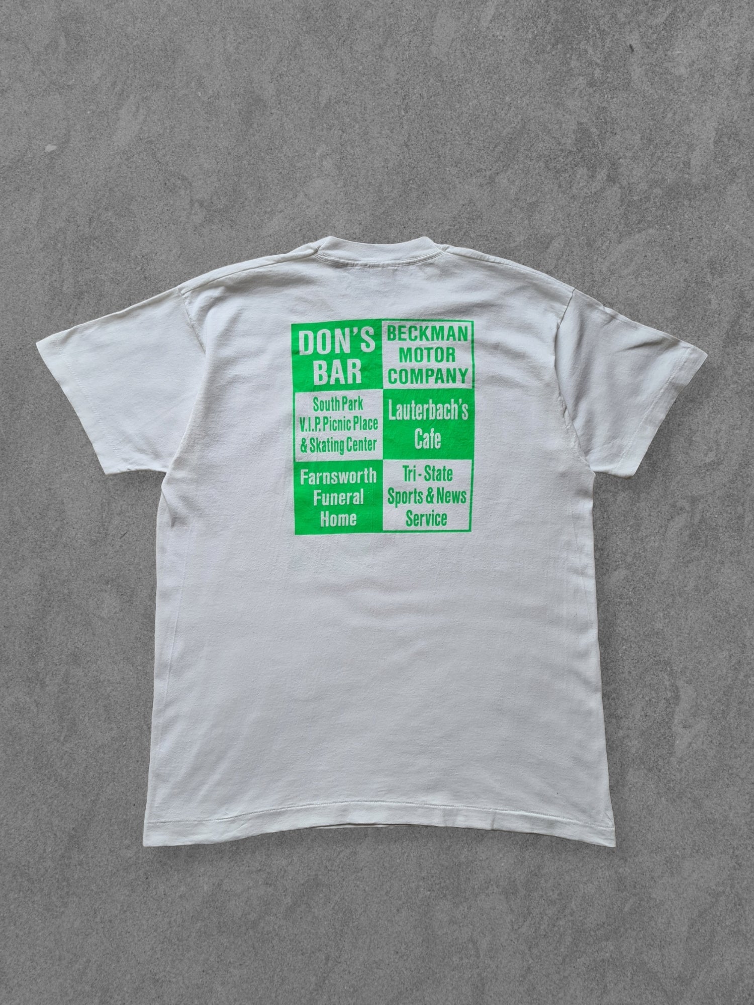 De vintage winkel met tweedehands kleding uit de thrift | 90s FRUIT OF THE LOOM ''2 MILE CHALLENGE'' T-SHIRT [XL] T-SHIRT