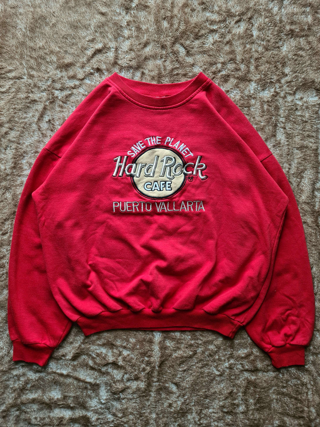 De vintage winkel met tweedehands kleding uit de thrift | 90s HARD ROCK CAFE ''PUERTO VALLARTA'' SWEATSHIRT [L] SWEATSHIRT