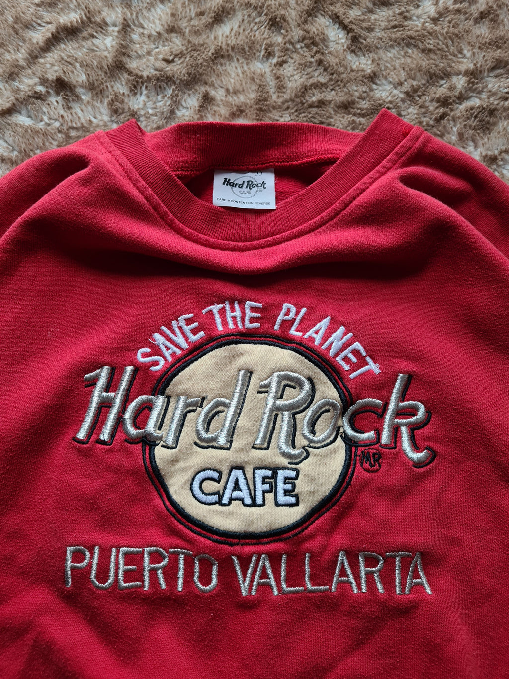 De vintage winkel met tweedehands kleding uit de thrift | 90s HARD ROCK CAFE ''PUERTO VALLARTA'' SWEATSHIRT [L] SWEATSHIRT