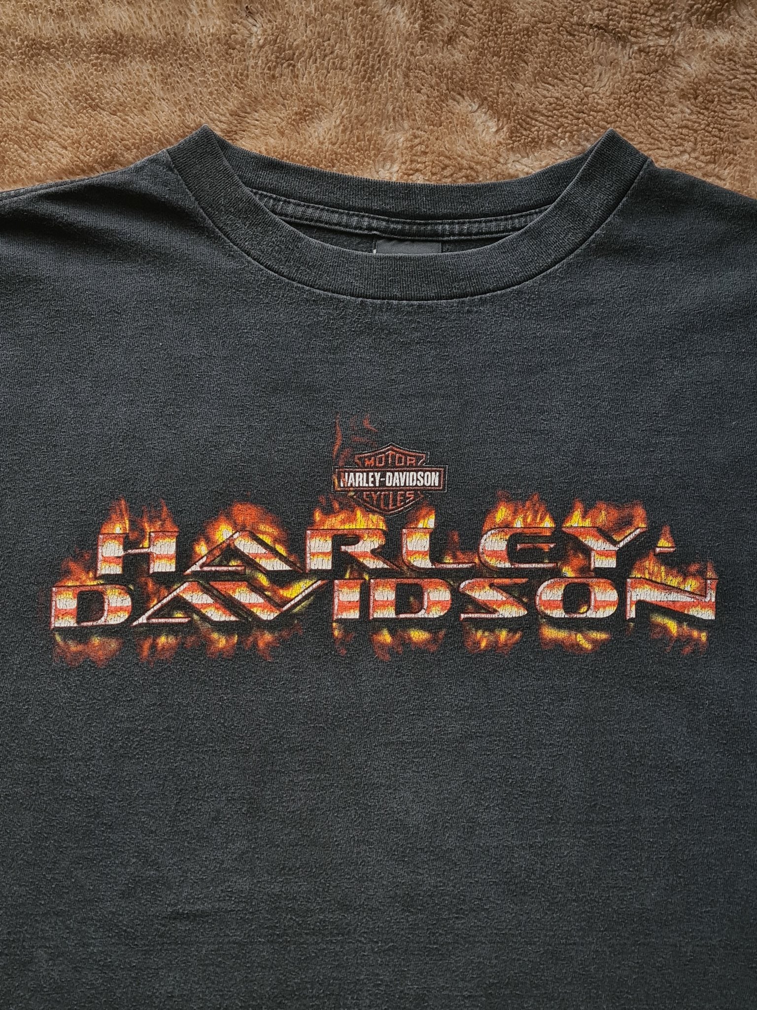 De vintage winkel met tweedehands kleding uit de thrift | 90s HARLEY DAVIDSON ''PUERTO RICO'' T-SHIRT [XL] T-SHIRT