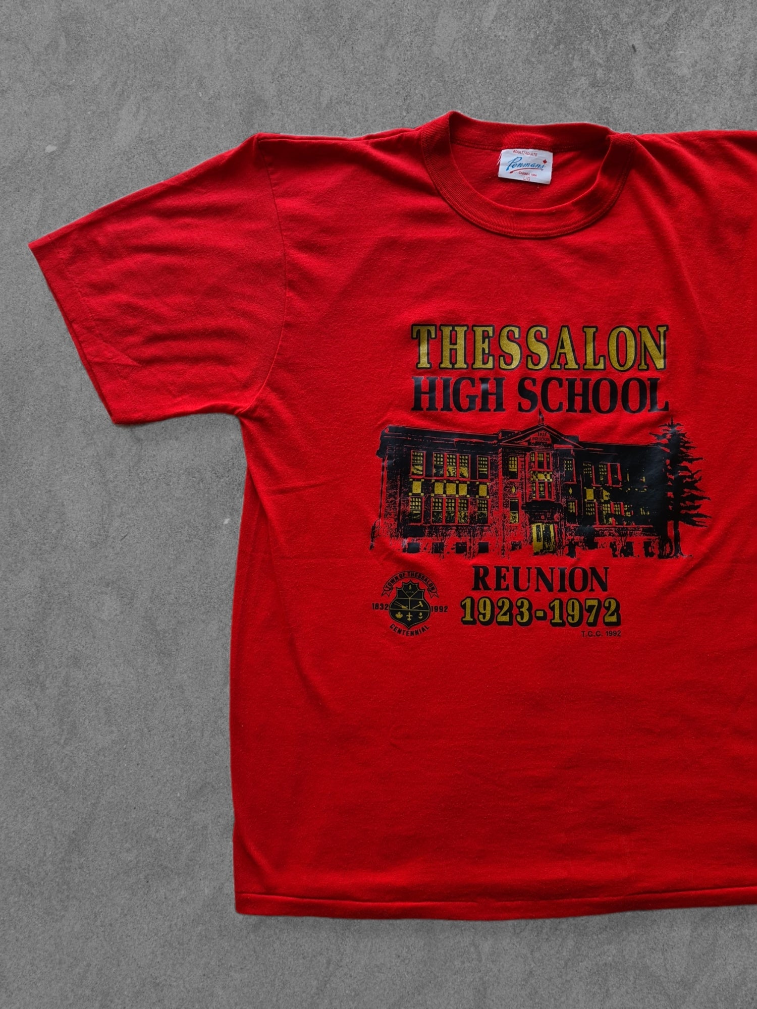 De vintage winkel met tweedehands kleding uit de thrift | 90s PENMANS ''THESSALON REUNION'' T-SHIRT [L] T-SHIRT
