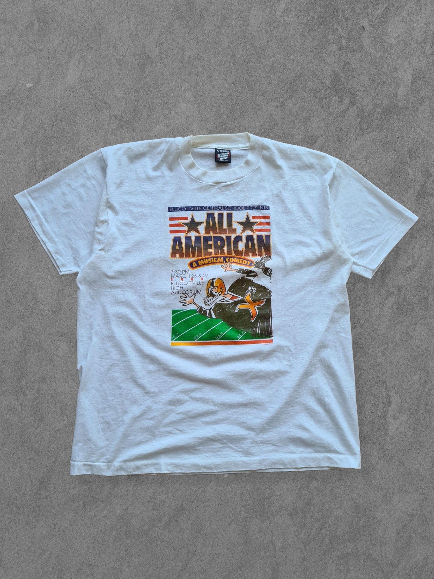 De vintage winkel met tweedehands kleding uit de thrift | 90s SCREEN STARS ''ALL AMERICAN'' T-SHIRT [XL] T-SHIRT