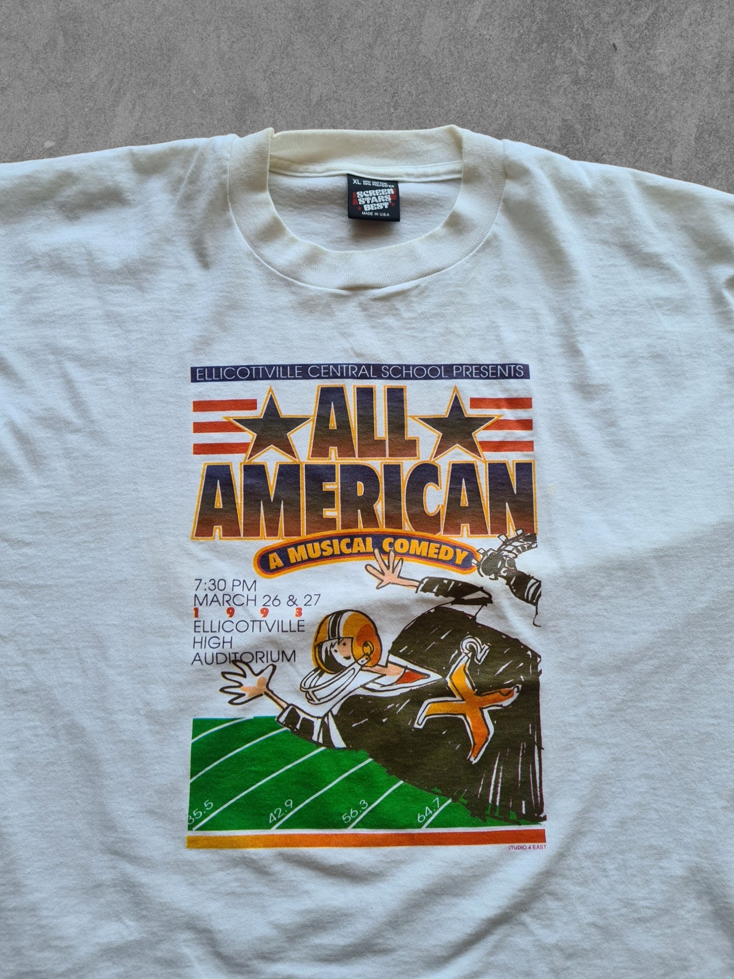 De vintage winkel met tweedehands kleding uit de thrift | 90s SCREEN STARS ''ALL AMERICAN'' T-SHIRT [XL] T-SHIRT