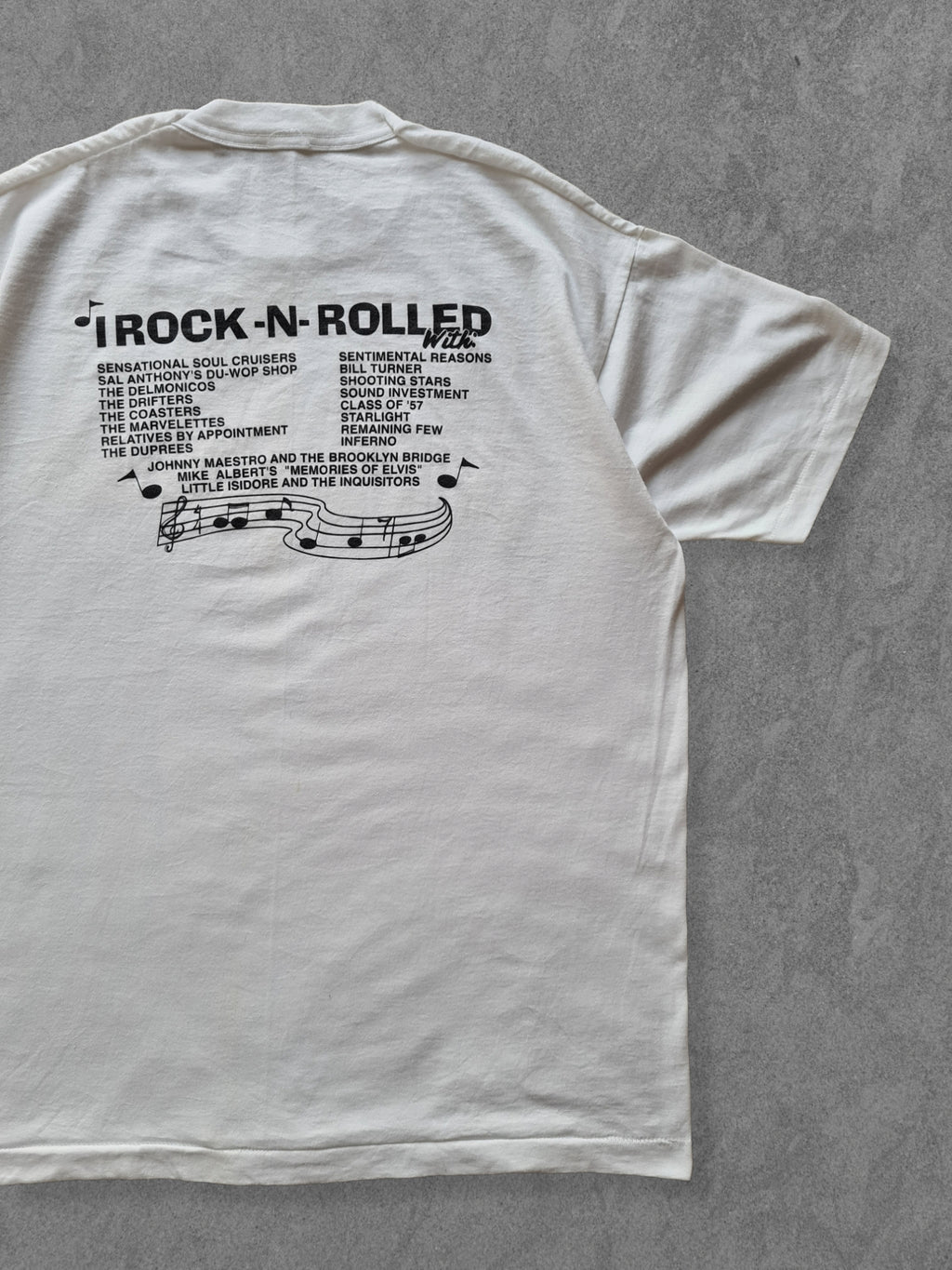 De vintage winkel met tweedehands kleding uit de thrift | 90s ''LOLLI-POP FOUNDATION ROCK N ROLL'' T-SHIRT [XL] T-SHIRT