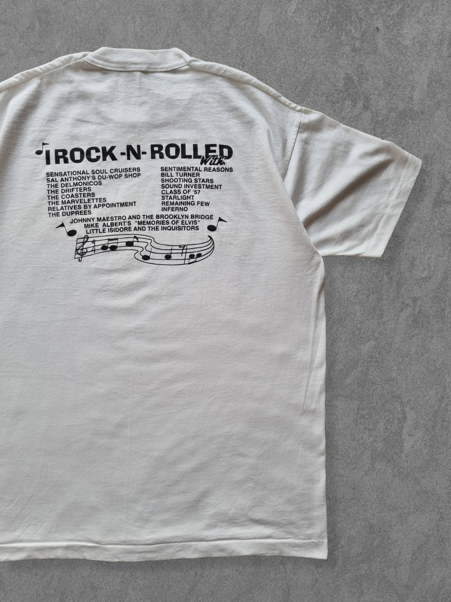 De vintage winkel met tweedehands kleding uit de thrift | 90s ''LOLLI-POP FOUNDATION ROCK N ROLL'' T-SHIRT [XL] T-SHIRT