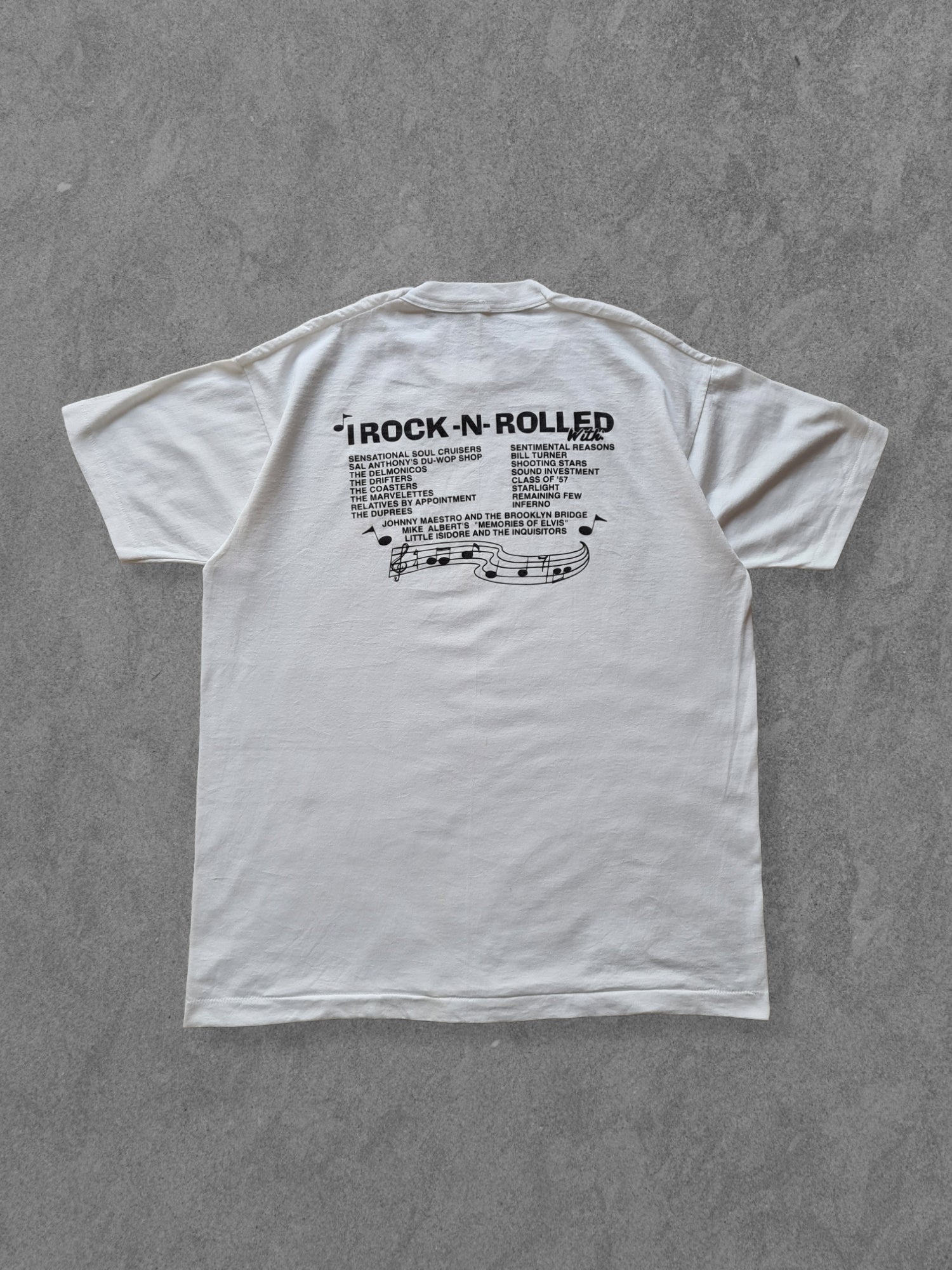 De vintage winkel met tweedehands kleding uit de thrift | 90s ''LOLLI-POP FOUNDATION ROCK N ROLL'' T-SHIRT [XL] T-SHIRT